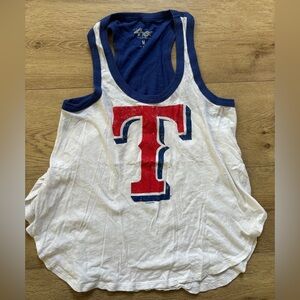 Texas Rangers GIII 4her Carl Banks Tank Top Medium Shirt